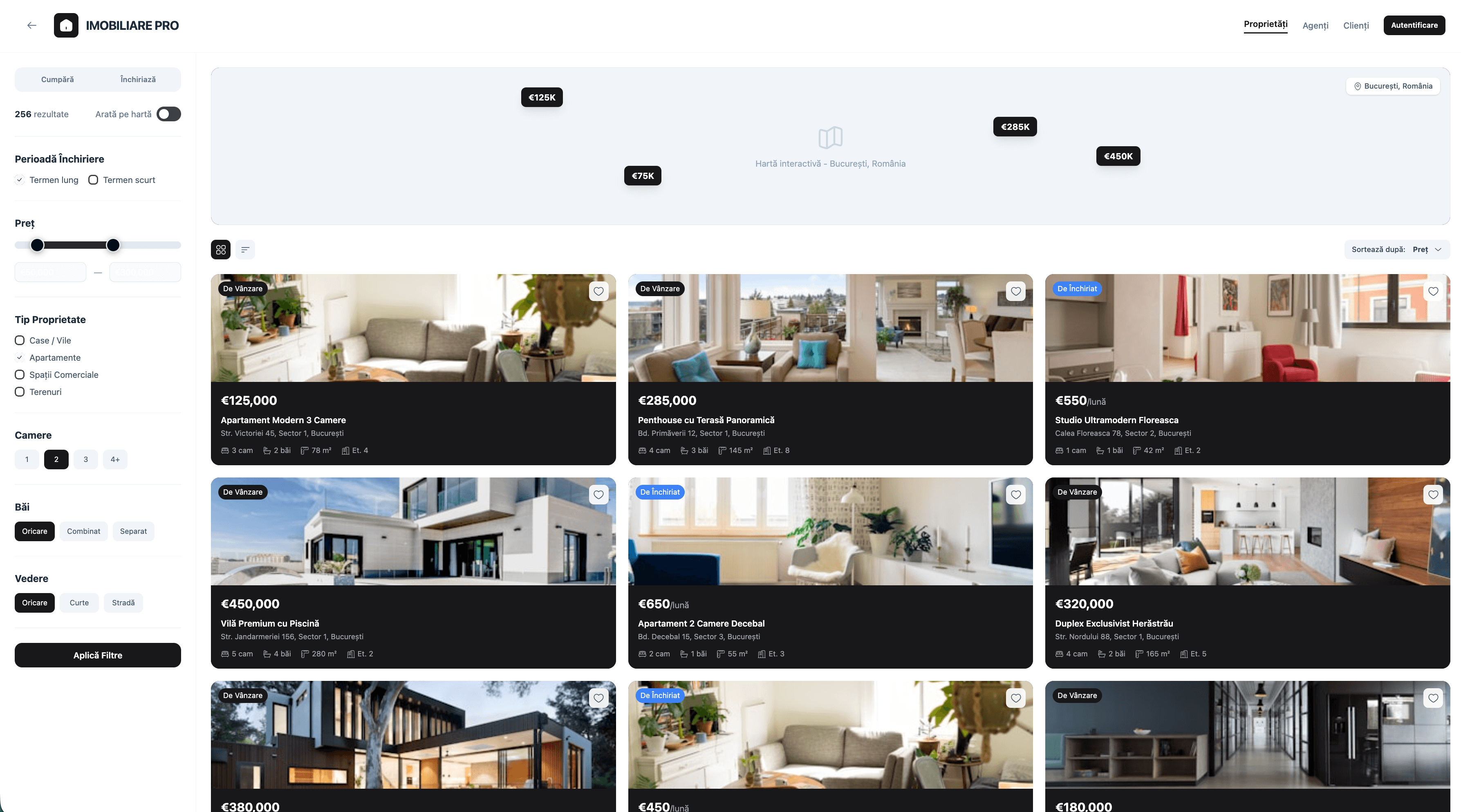 CRM Agenție Imobiliară - Gestionare proprietăți