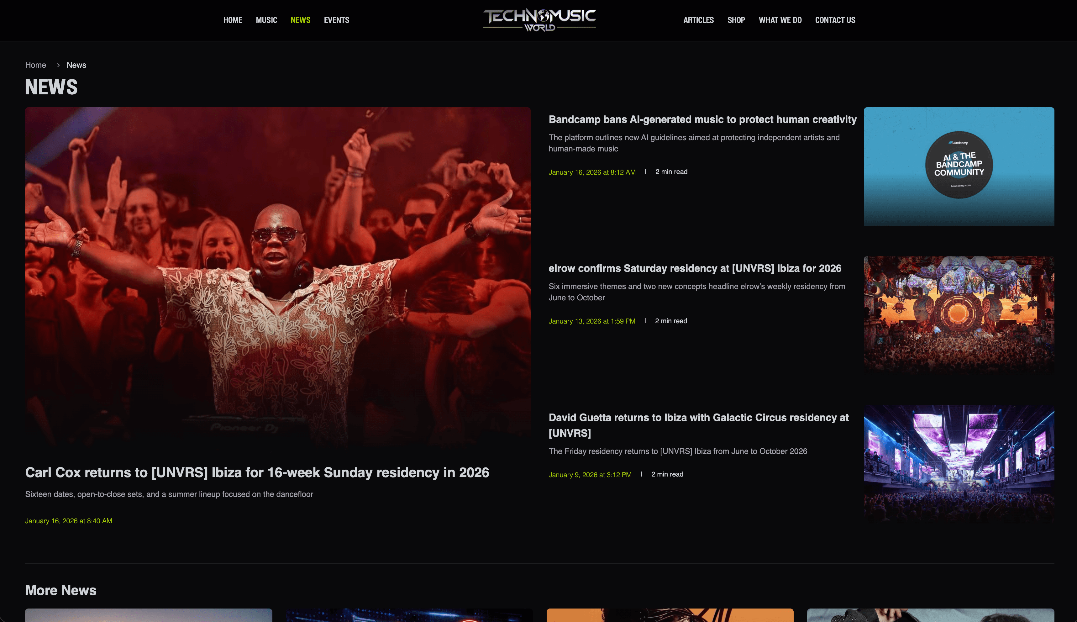 TechnoMusicWorld - Artist profiles