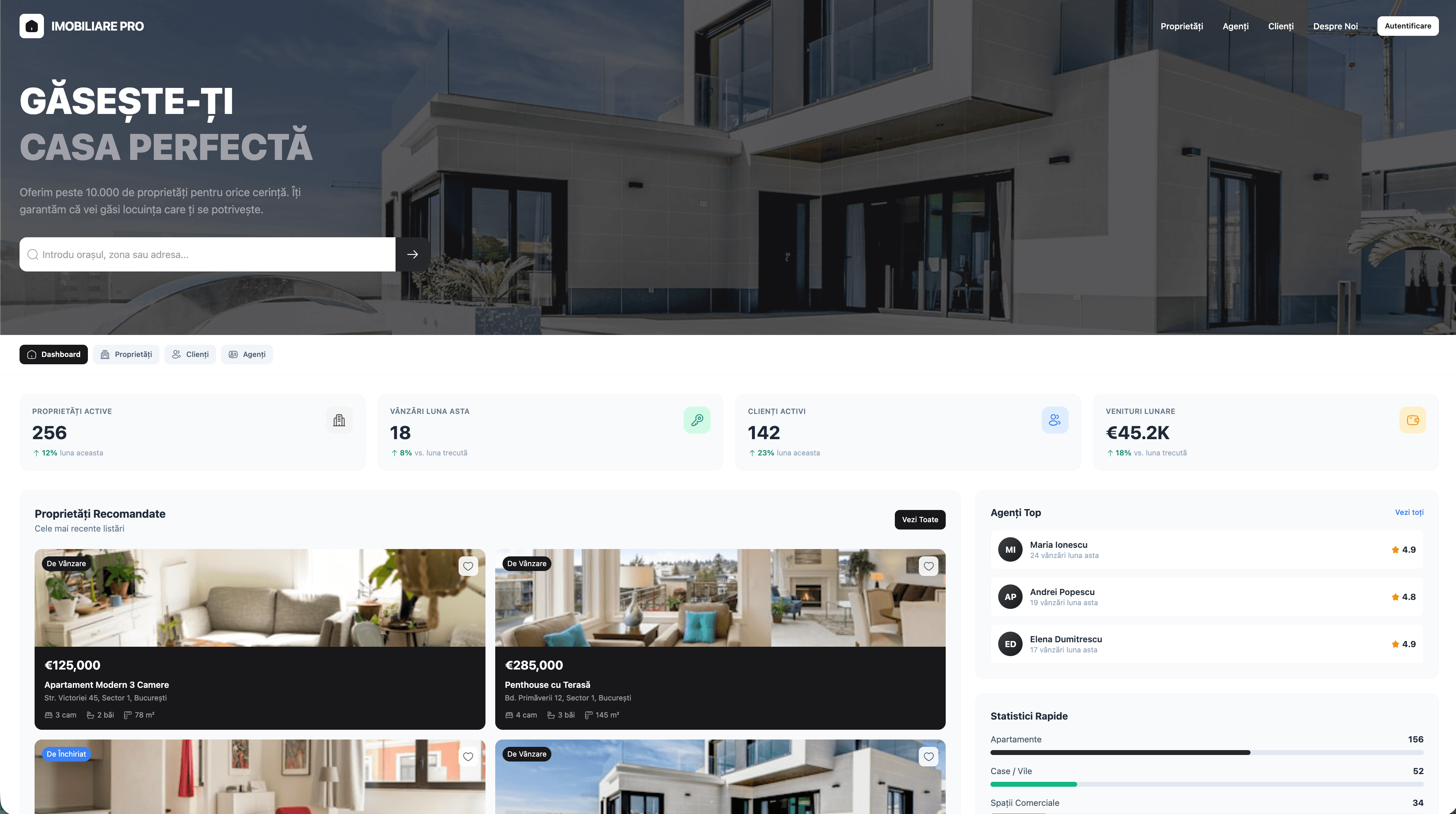 CRM pentru Agenție Imobiliară