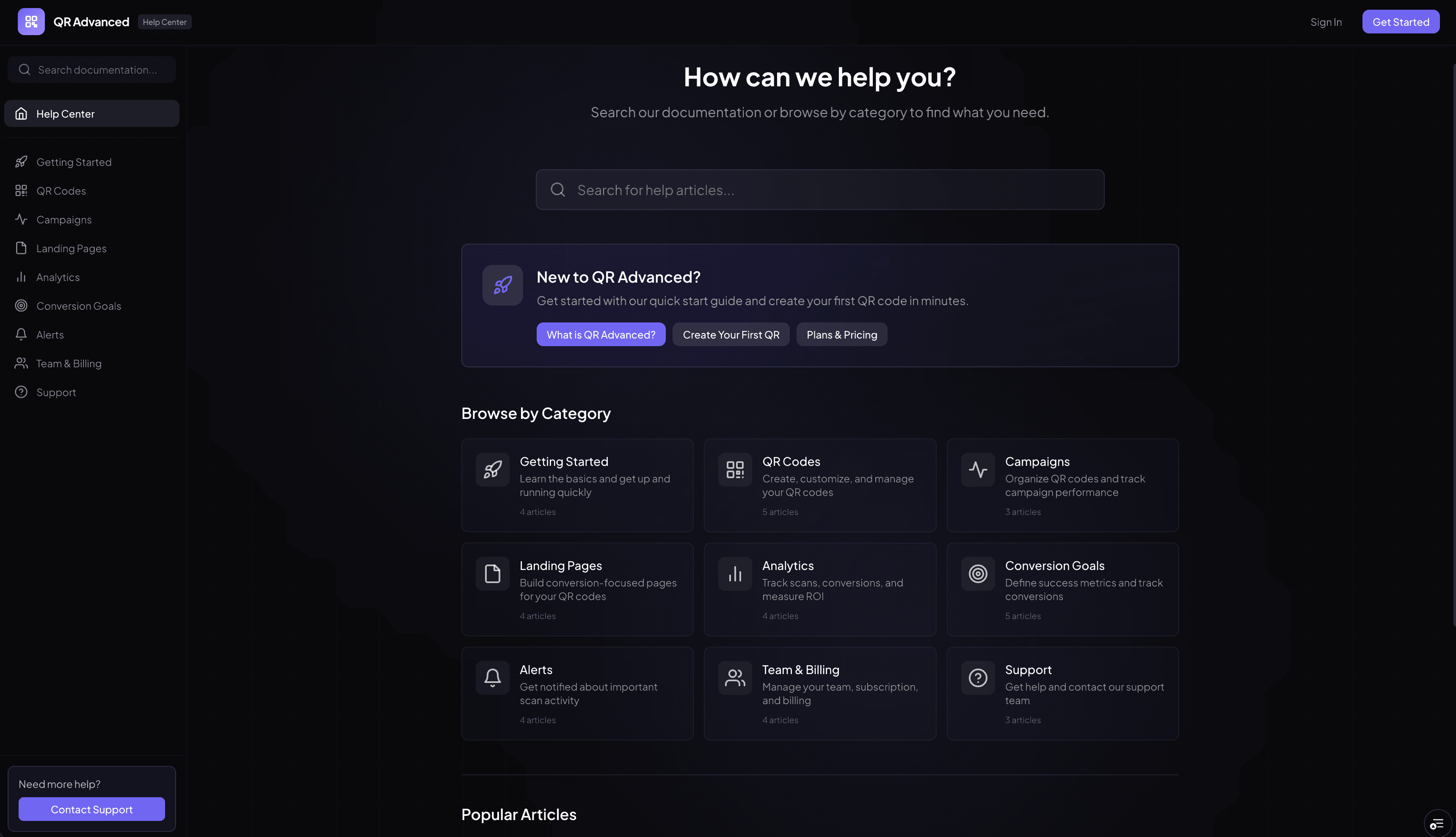 QR Advanced - Management QR codes