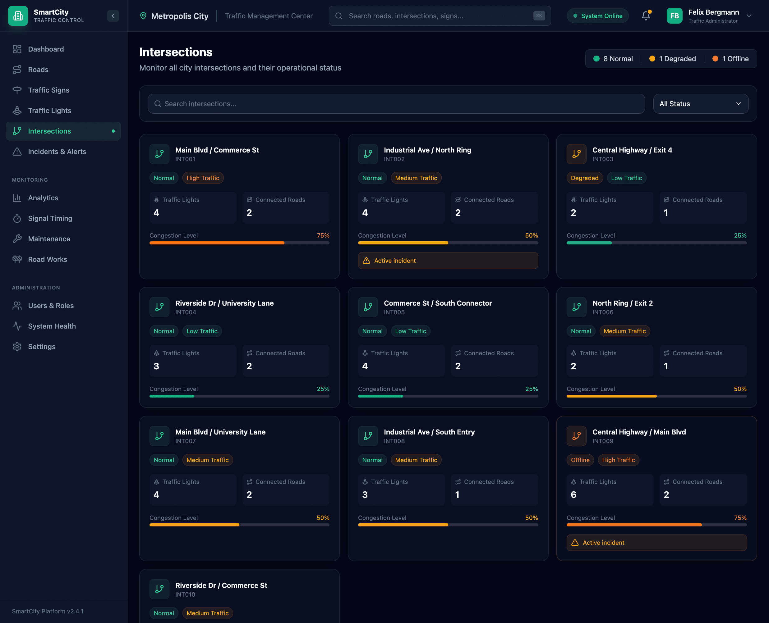 Smart City Platform - Management indicatoare rutiere